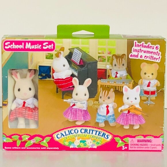 Calico Critters School Music Set New in Box w/1 Calico Critter - Picture 9 of 16
